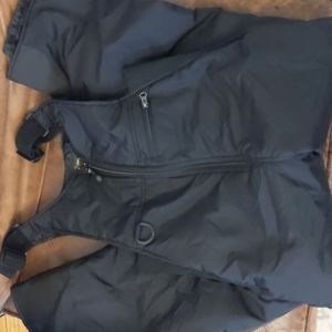 Bib, black youth snow pants, L
